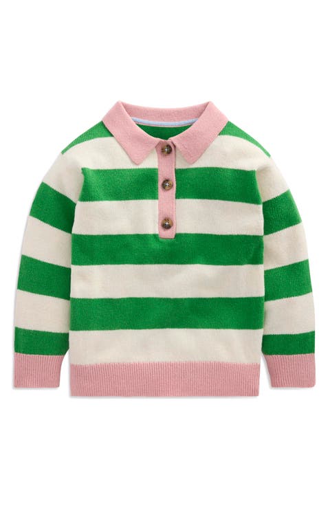 Kids' Stripe Rugby Sweater (Toddler, Little Kid & Big Kid)
