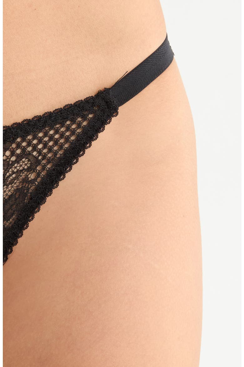 Intimately FP Graphic Edge French Bikini, Alternate, color, BLACK