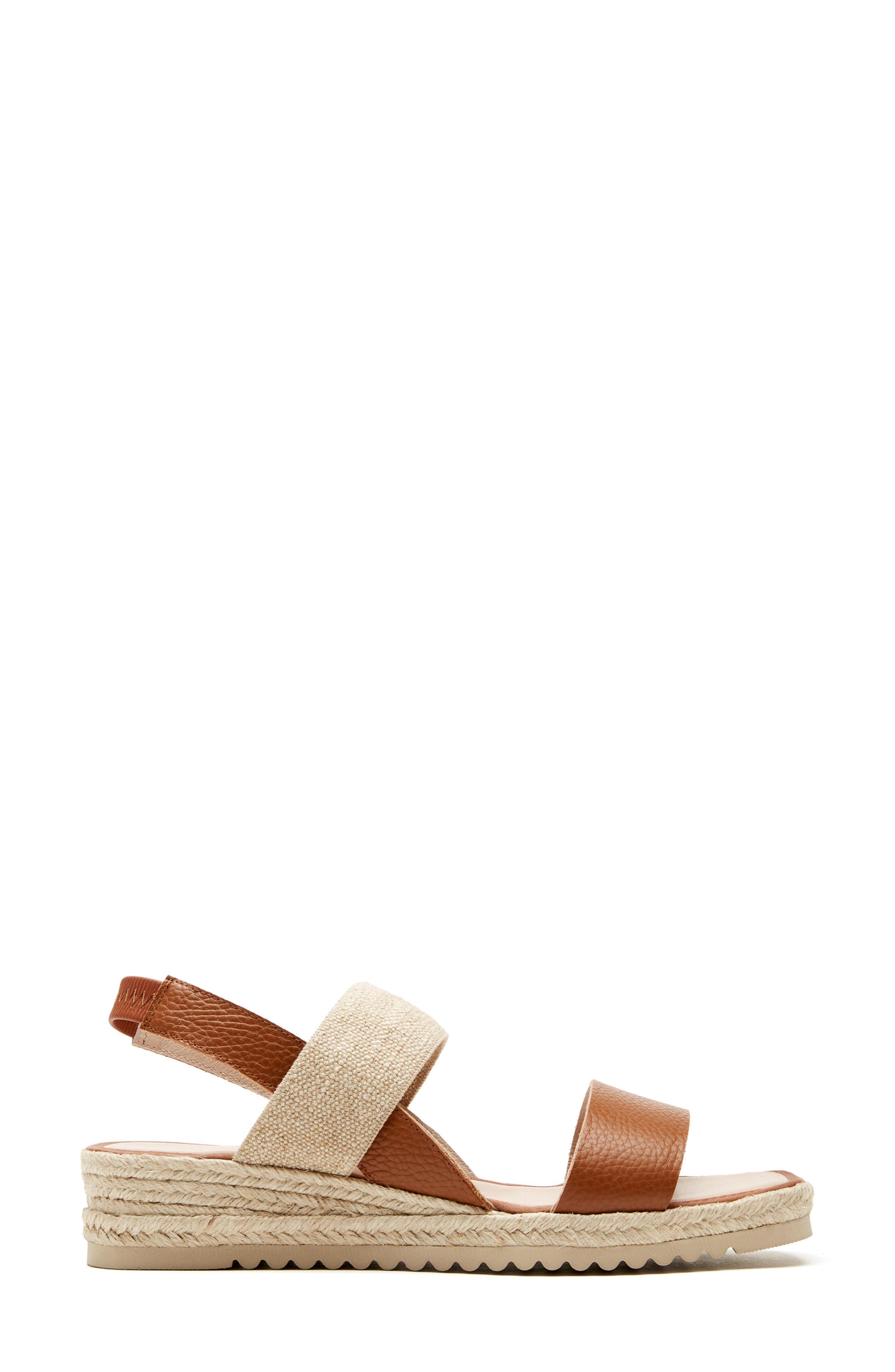 La Canadienne Rowena City Dry<sup>™</sup> Waterproof Espadrille Sandal, Alternate, color, Cognac Pebble