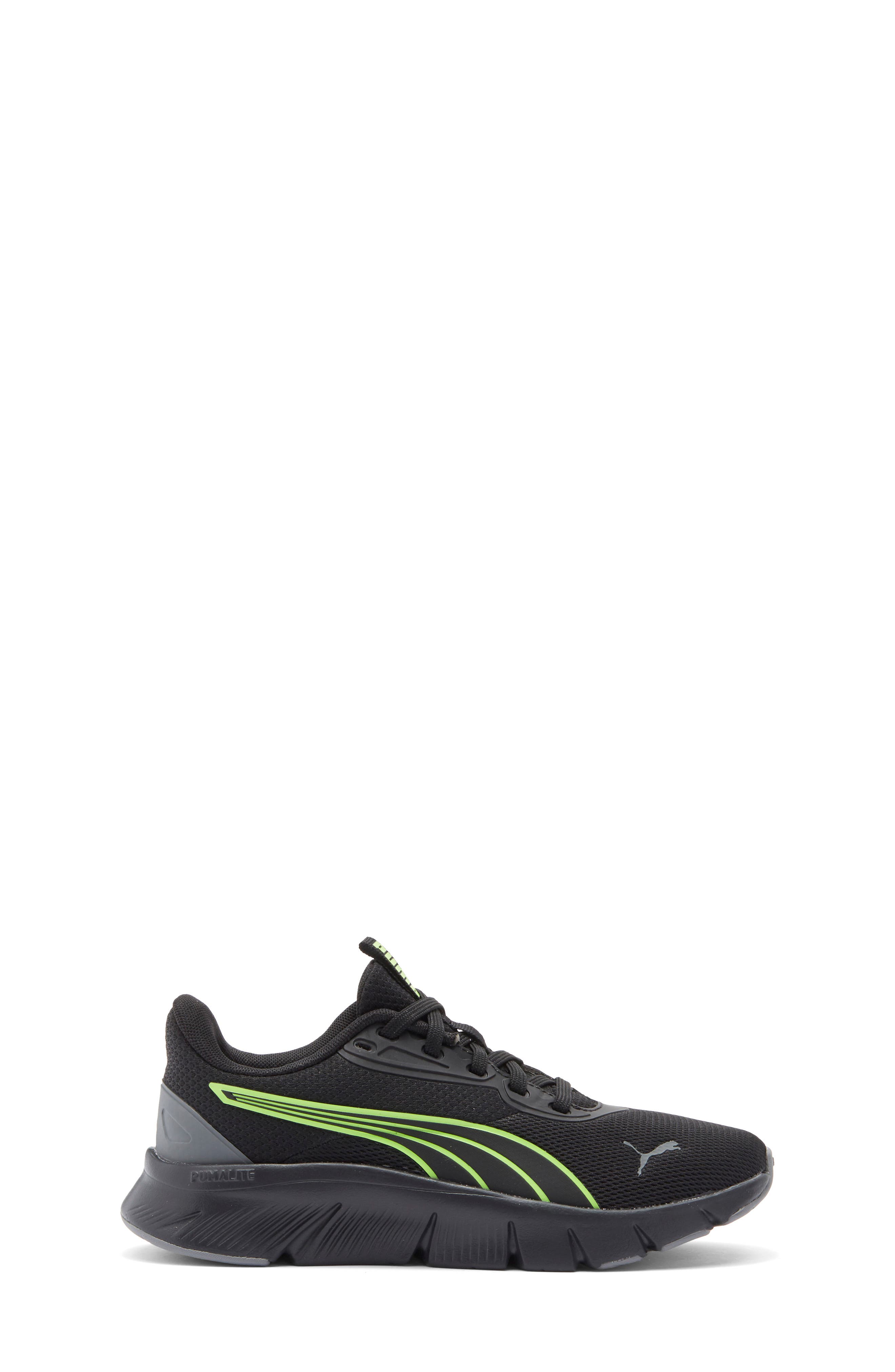 PUMA Kids' Flexfocus Lite Modern Sneaker, Alternate, color, Puma Black/ Green Glare/ Gray