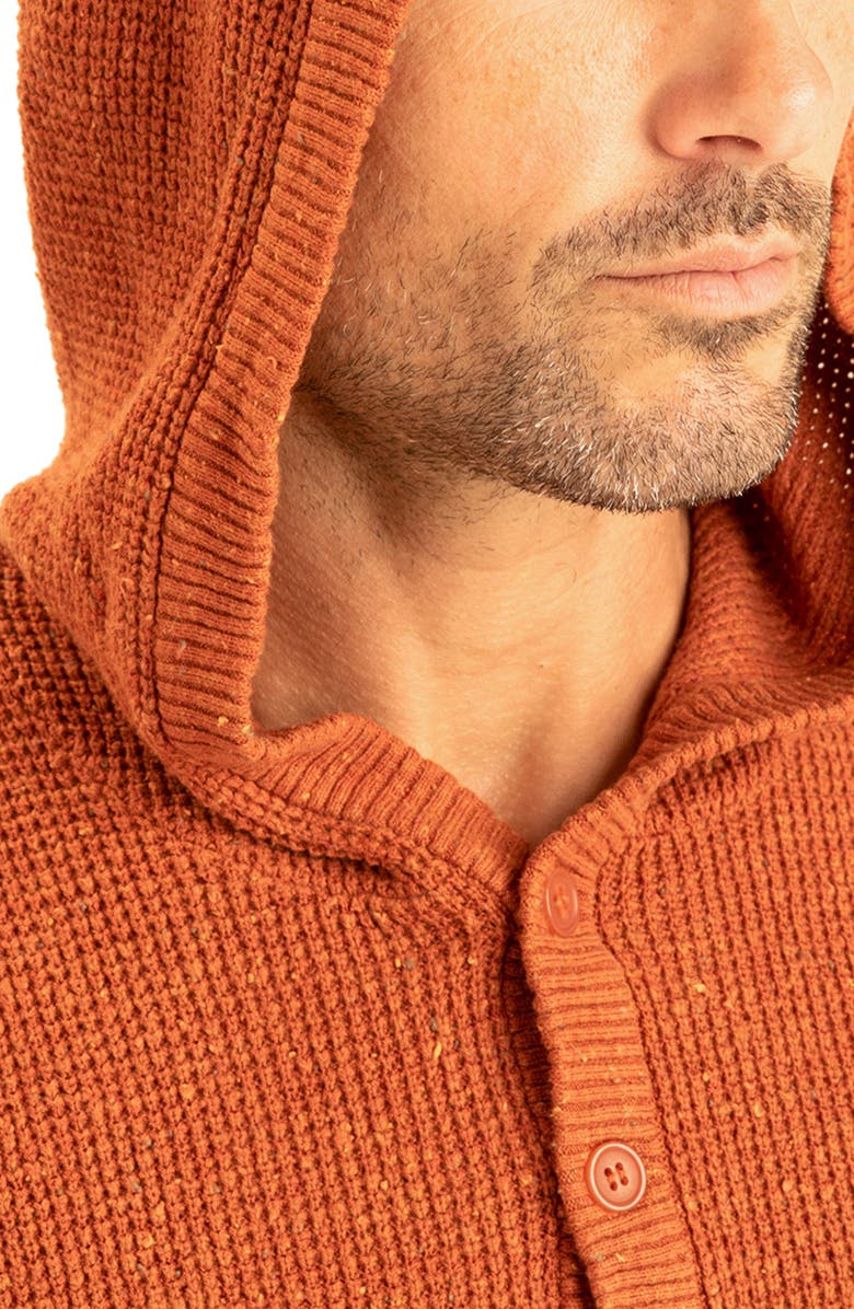 Threads 4 Thought Trim Fit Waffle Knit Henley Hoodie, Alternate, color, Monarch