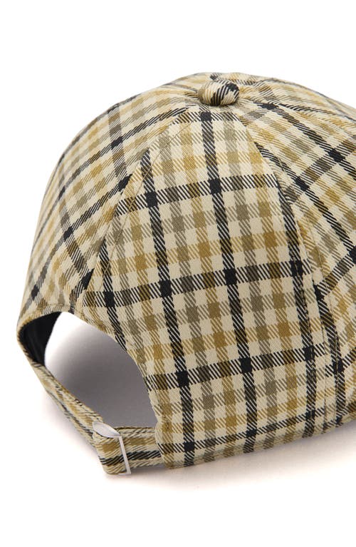 Mango Cap With Check Visor Medium Brown In Green
