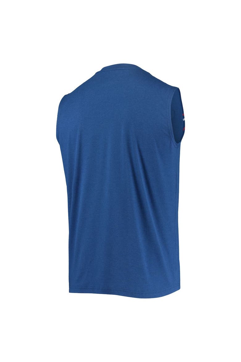 Men's New Era Heathered Royal Chicago Cubs Muscle Tank Top, Alternate, color, Heather Royal