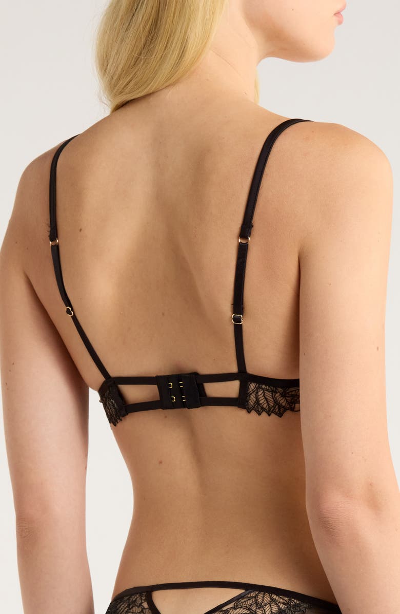 Bluebella Inaya Embroidered Mesh Underwire Bra, Alternate, color, Black/ Sheer