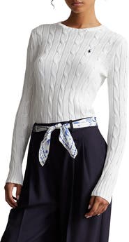 Polo Ralph Lauren Julianna Cotton Cable Sweater