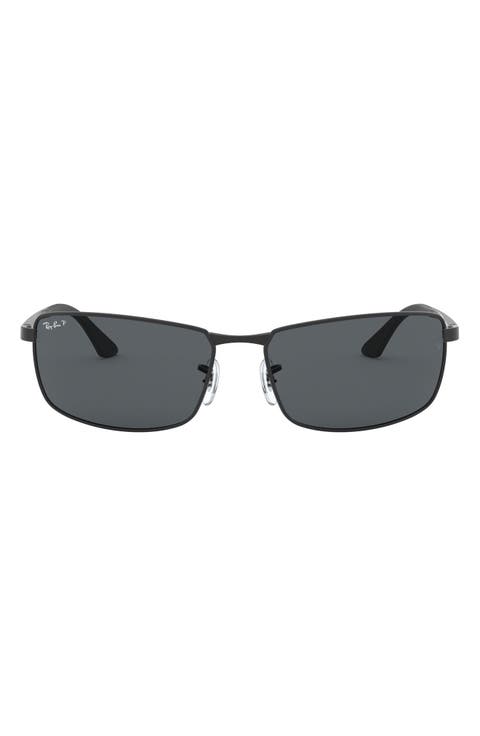 64mm Oversize Rectangular Sunglasses