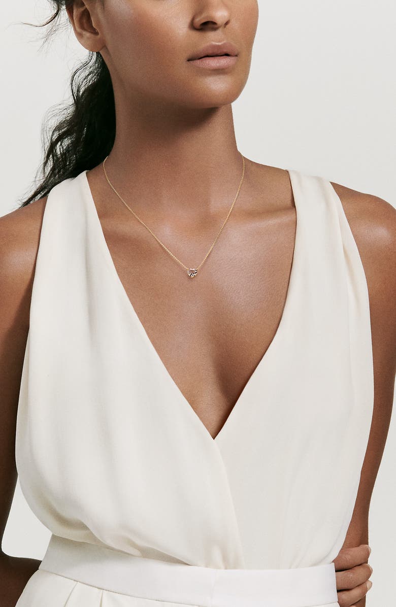 David Yurman Heart Pendant Necklace in 18K Rose Gold with Morganite, Alternate, color, 
