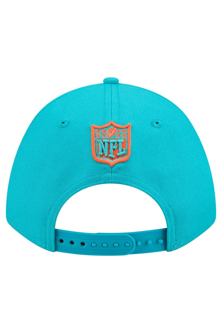 Men's New Era  Aqua Miami Dolphins Team Collection 9FORTY M-Crown Adjustable Hat, Alternate, color, Aqua