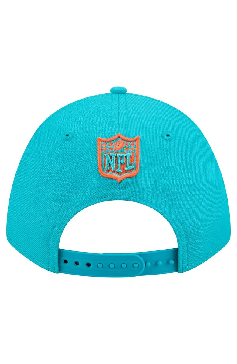 New Era Men
s New Era  Aqua Miami Dolphins Team Collection 9FORTY M-Crown Adjustable Hat, Alternate, color, Aqua