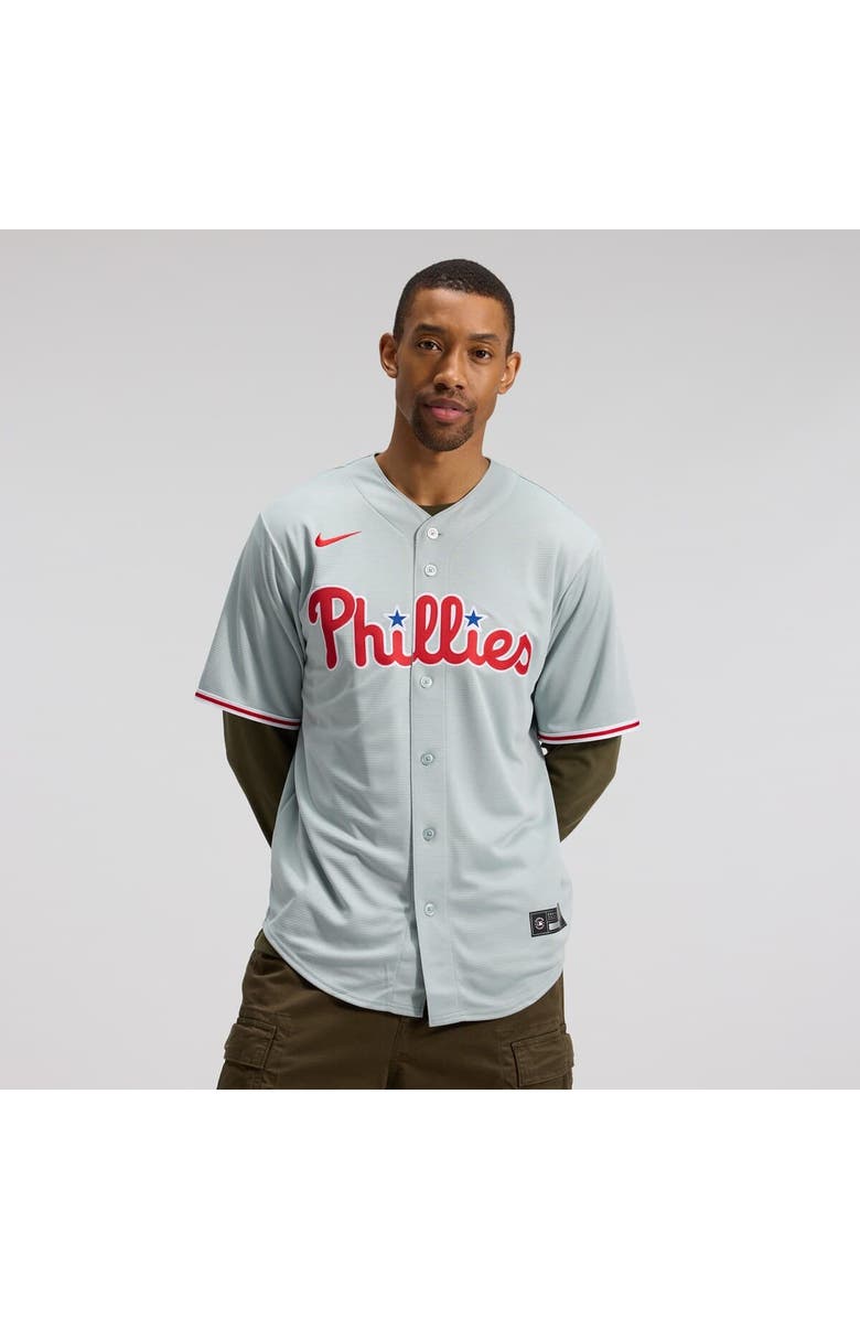 Nike Men's Nike Bryce Harper Gray Philadelphia Phillies Road Replica Jersey, Alternate, color, Gray