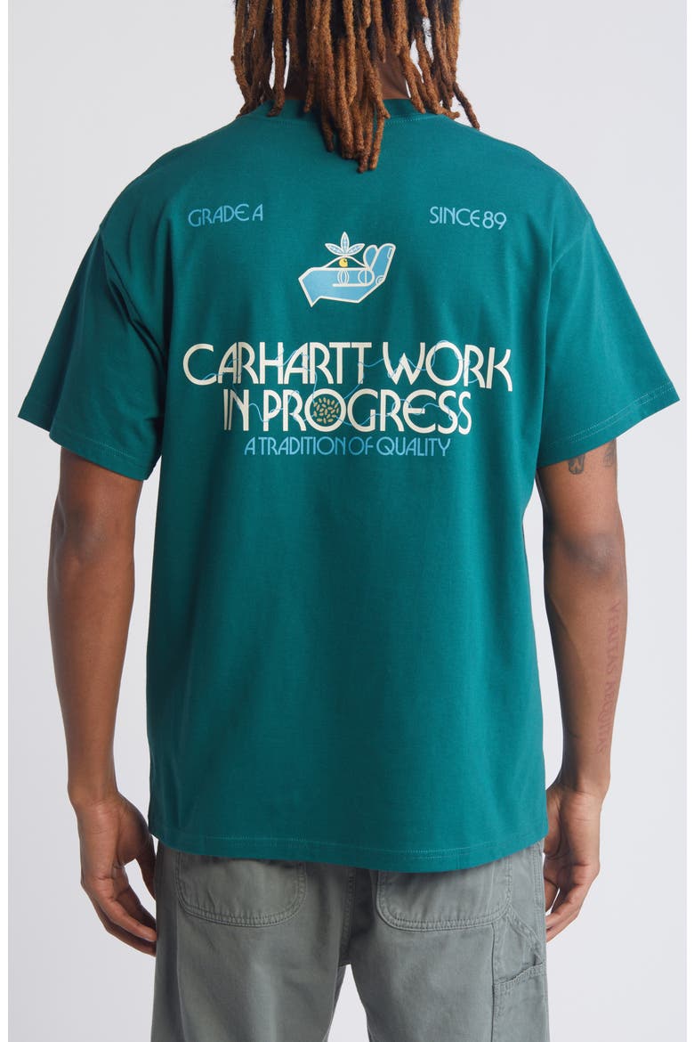 Soil Logo Graphic T-Shirt, Alternate, color, TEAL