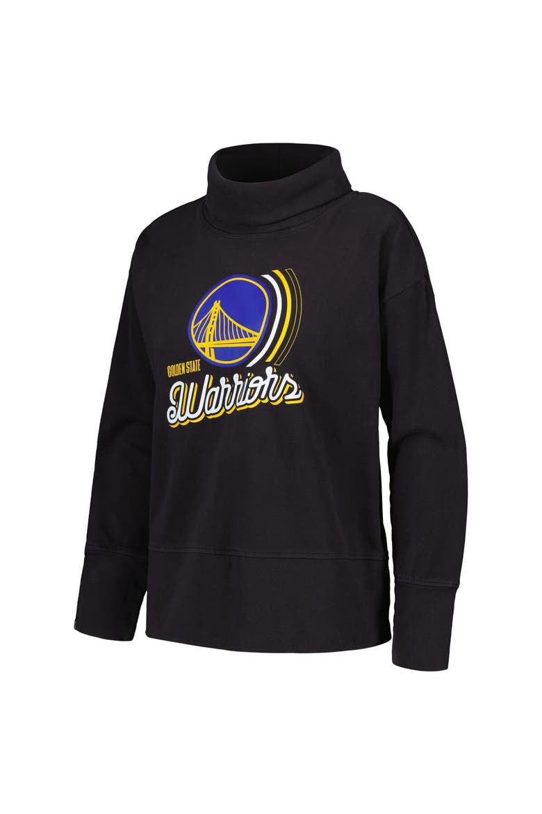 Women's Levelwear Black Golden State Warriors Sunset Pullover Sweatshirt, Alternate, color, Black