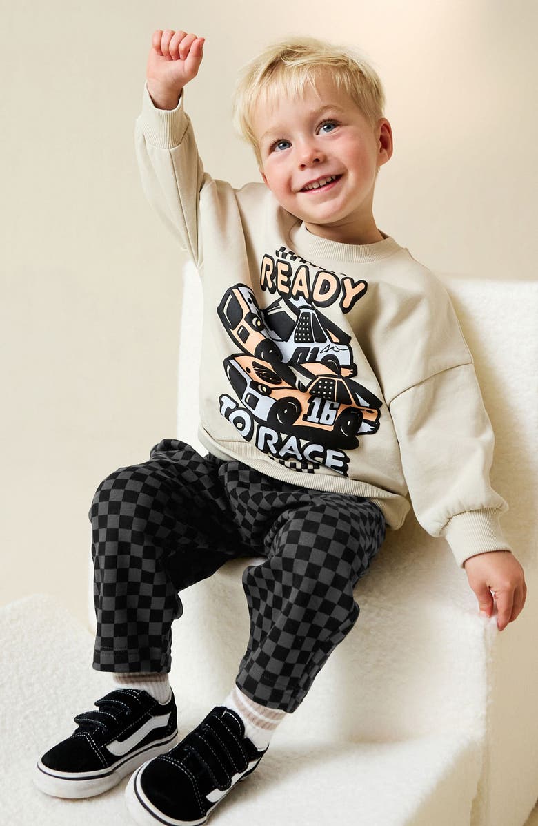 NEXT Kids' Racecar Graphic Sweatshirt & Pants Set, Alternate, color, Multi