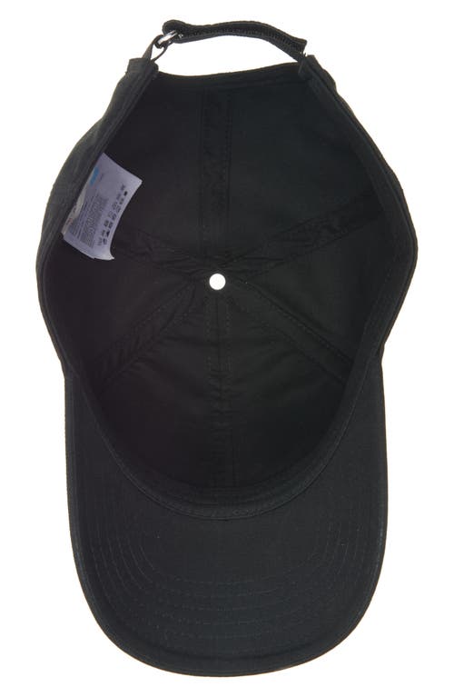 Moncler Logo Patch Adjustable Baseball Cap In Black