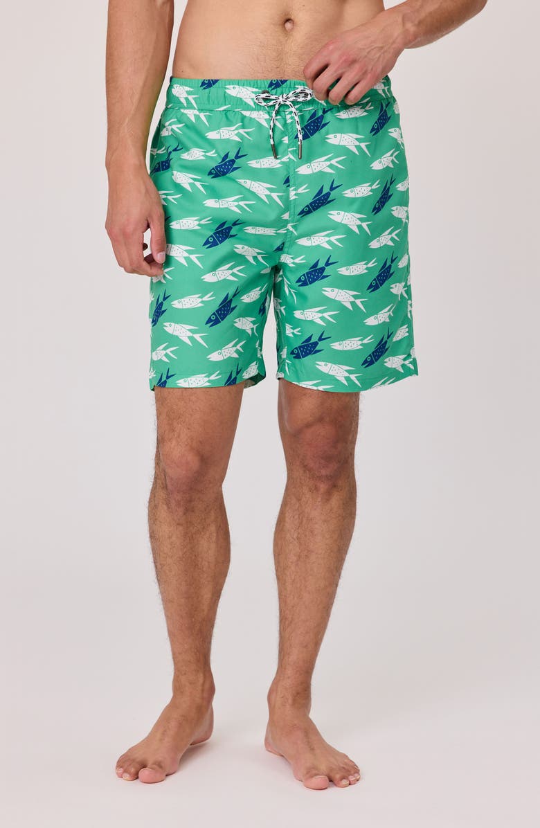 Snapper Rock Men
s Comfort Lined Swim Shorts, Alternate, color, Off The Hook