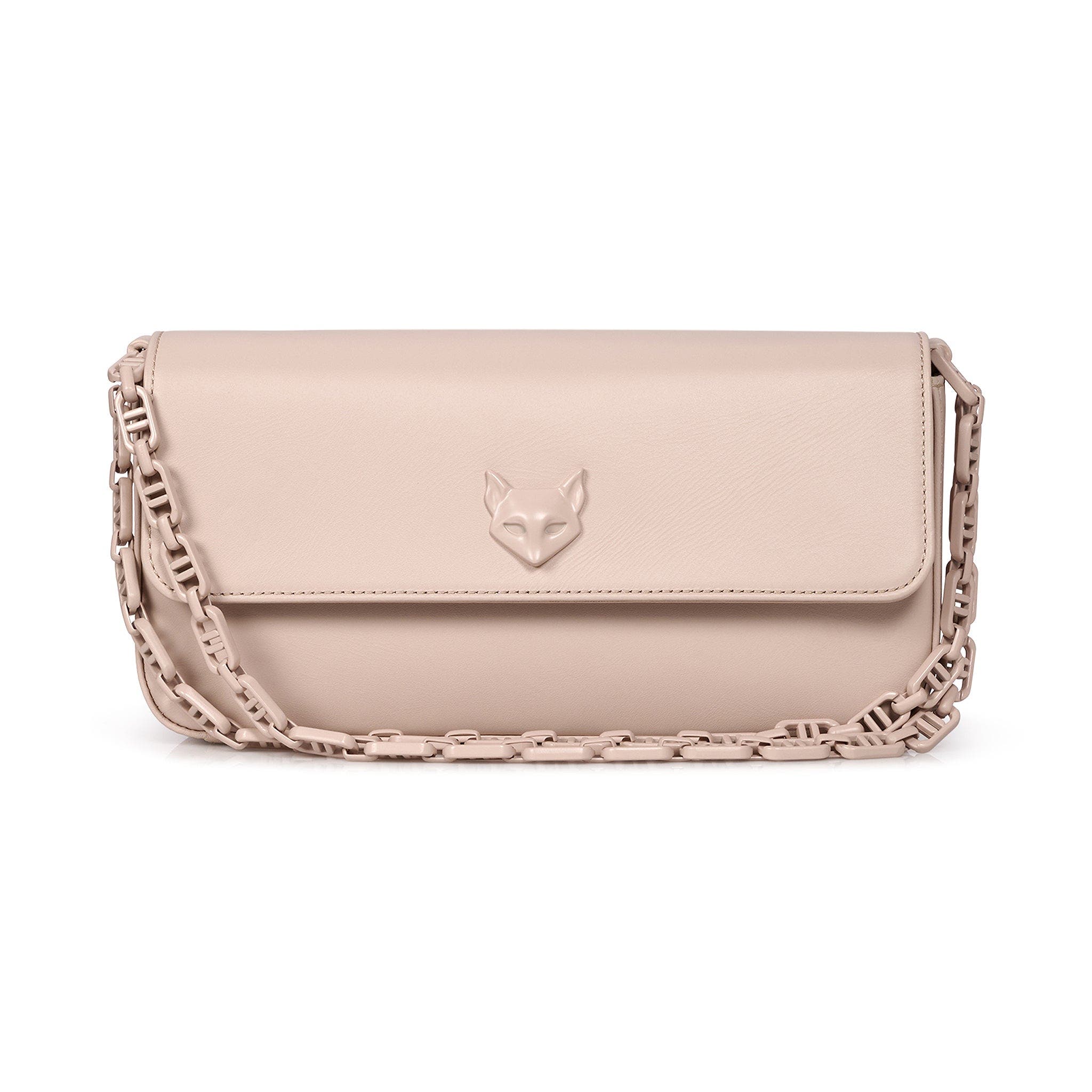 DESERI Michele Monochrome Crossbody Clutch, Alternate, color, Beige