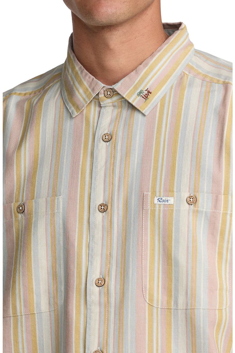 Talum Short Sleeve Button-Up Shirt, Alternate, color, CERAMIC