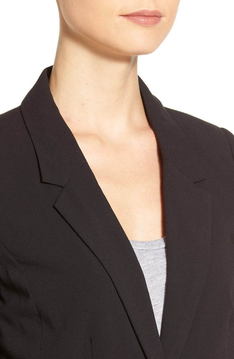 Kensie Stretch Crepe One-Button Blazer, Alternate, color, 