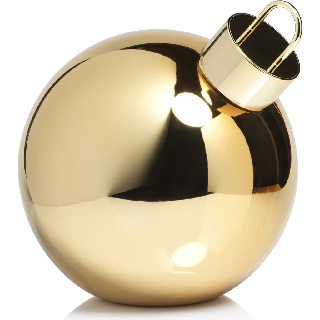 Zodax Led Lighted Oversized Tabletop Glass Ball Ornament In Gold