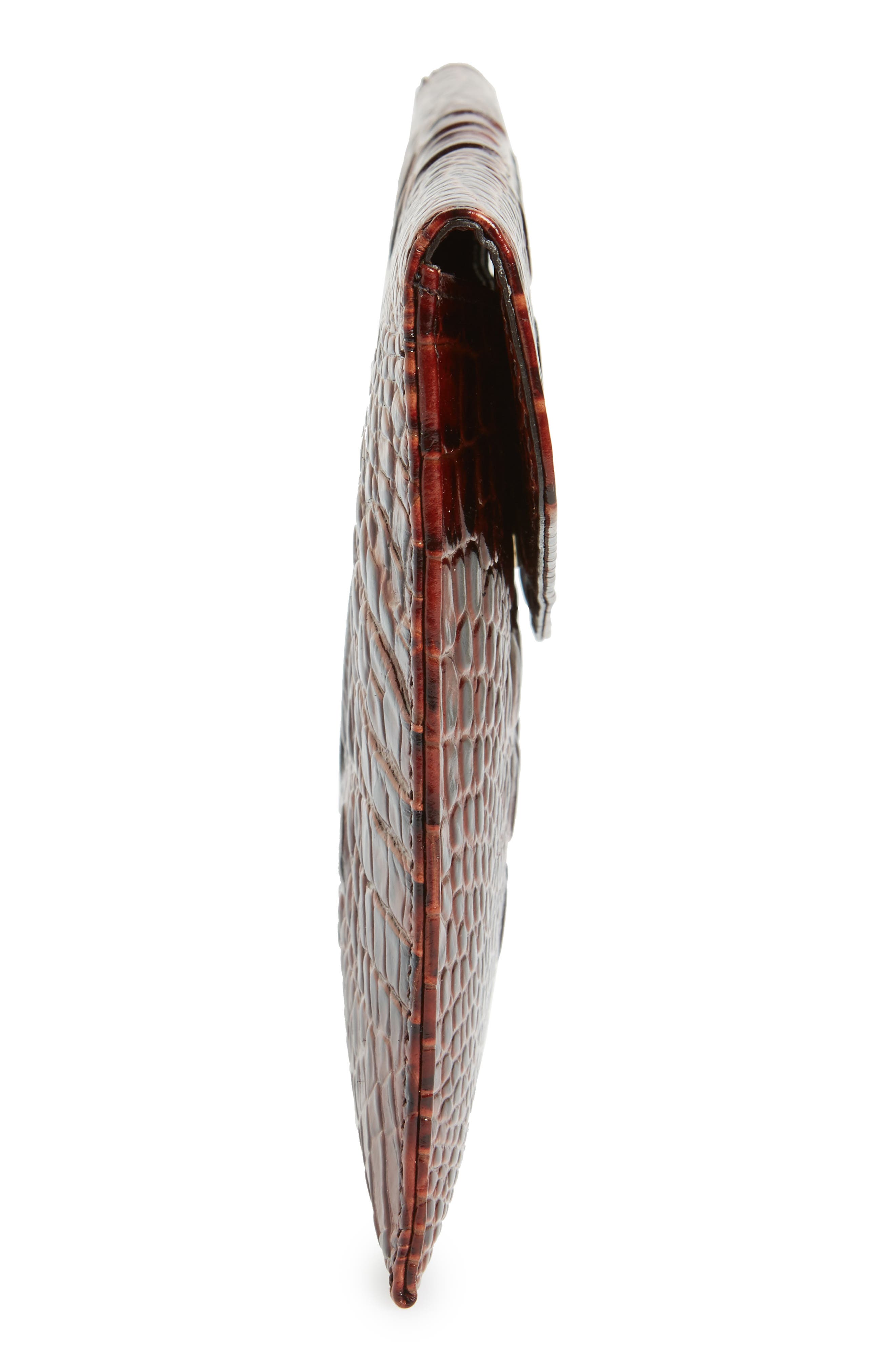 Brahmin Melbourne Croc Embossed Leather Envelope Clutch, Alternate, color, 