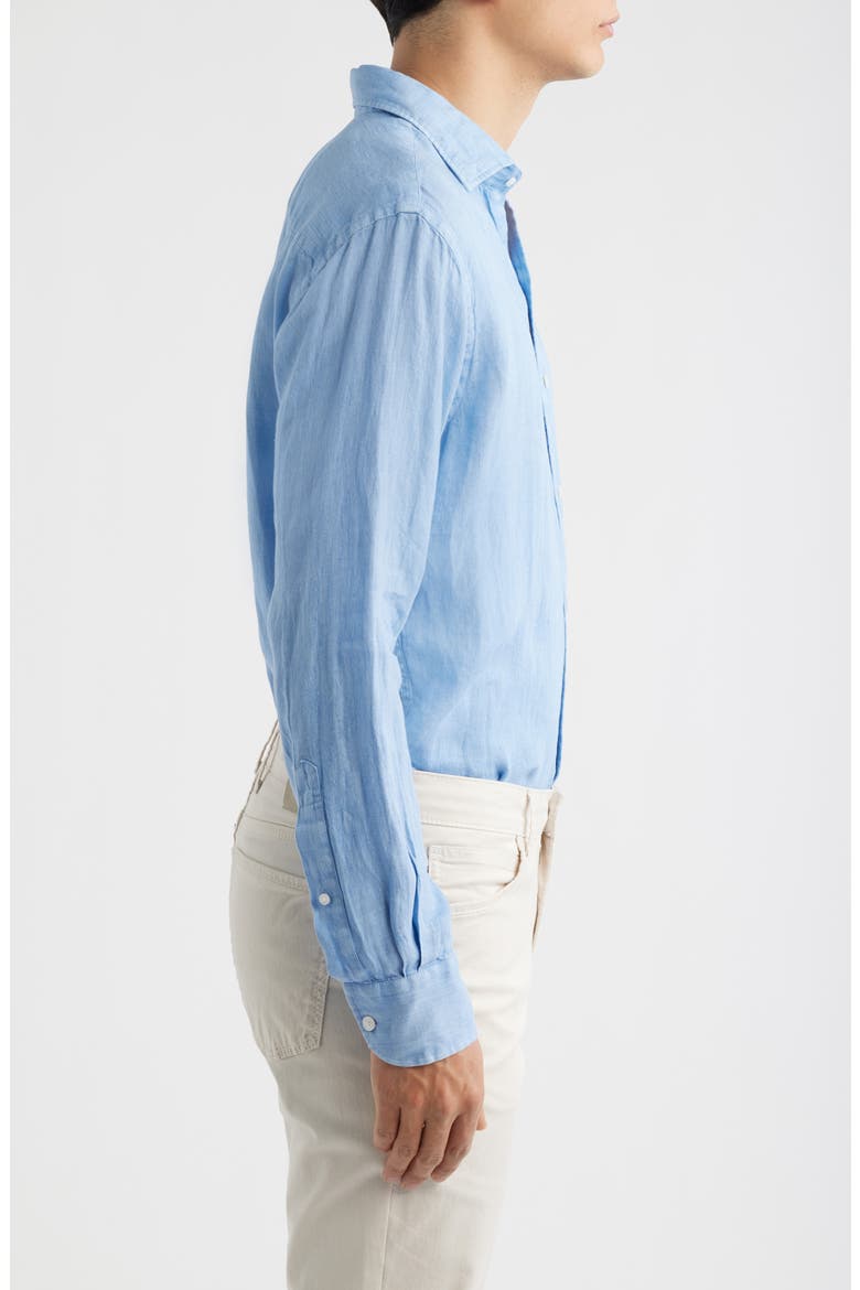 Shoreside Linen Button-Up Shirt, Alternate, color, BLUEBIRD