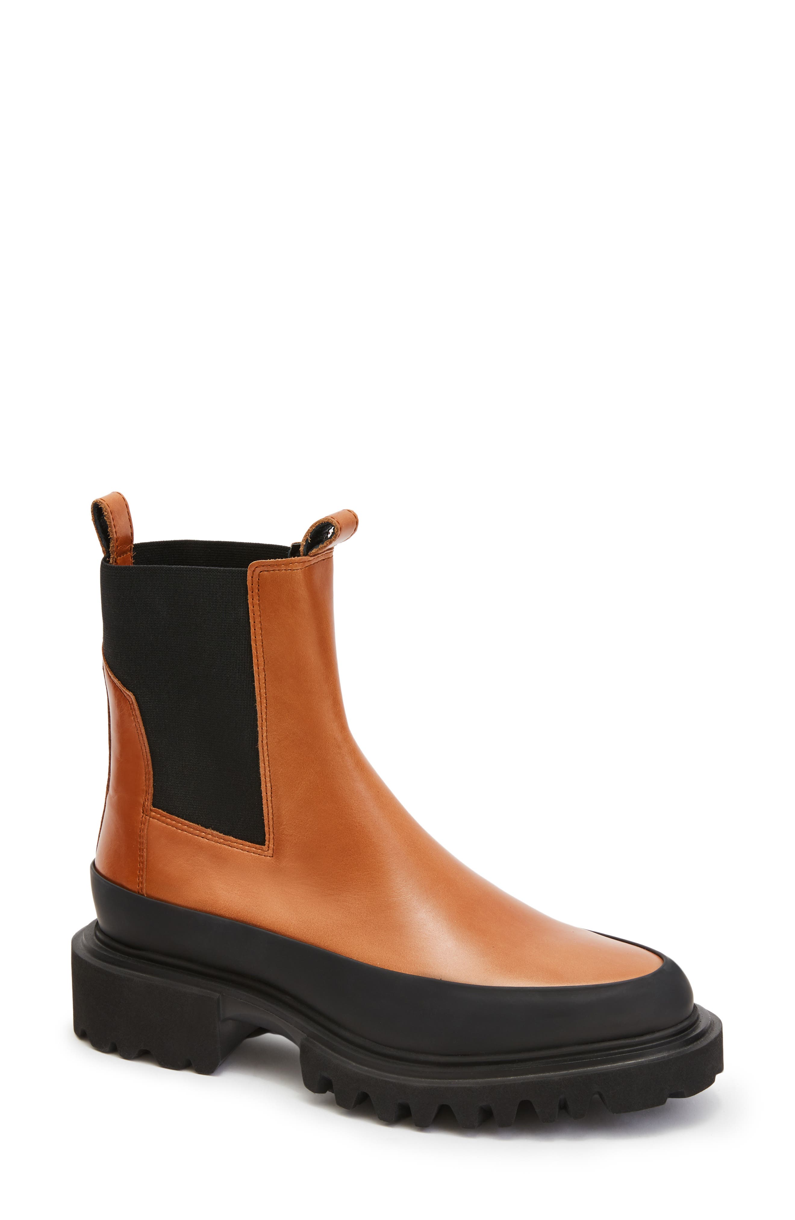 Harlee Lug Sole Chelsea Boot, Main, color, TAN BROWN