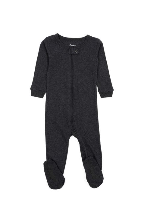 Footed Solid Cotton Matching Family Pajamas (Baby)