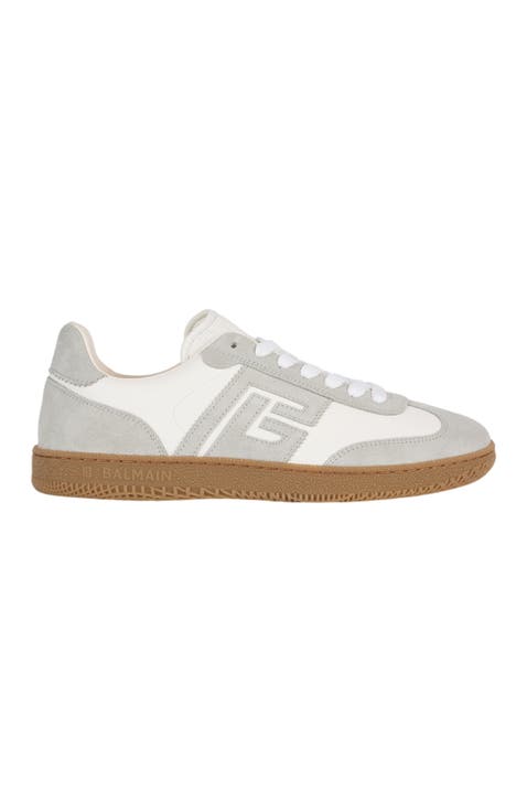 Swan trainers in smooth leather and suede