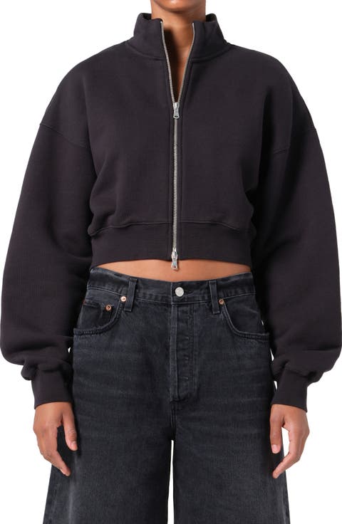 Asta Oversize Crop Zip Sweatshirt
