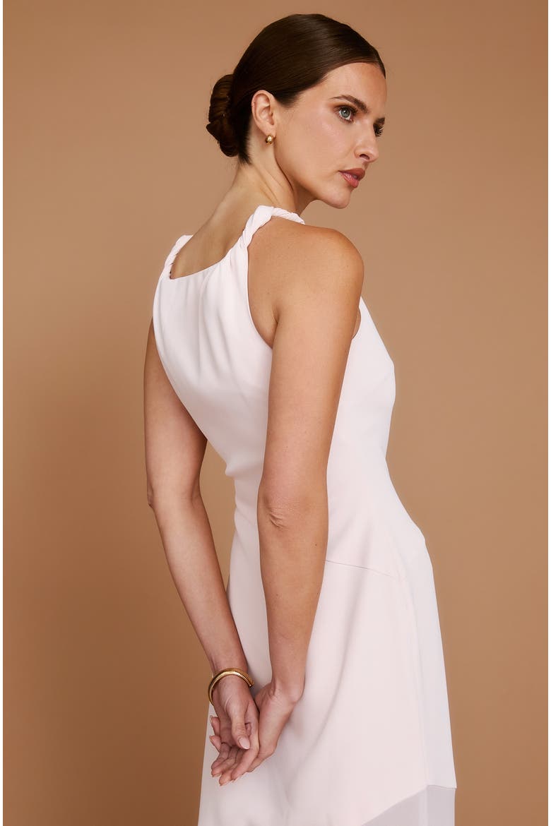 Twist Strap Sheer Hem Maxi Dress, Alternate, color, Pale Pink