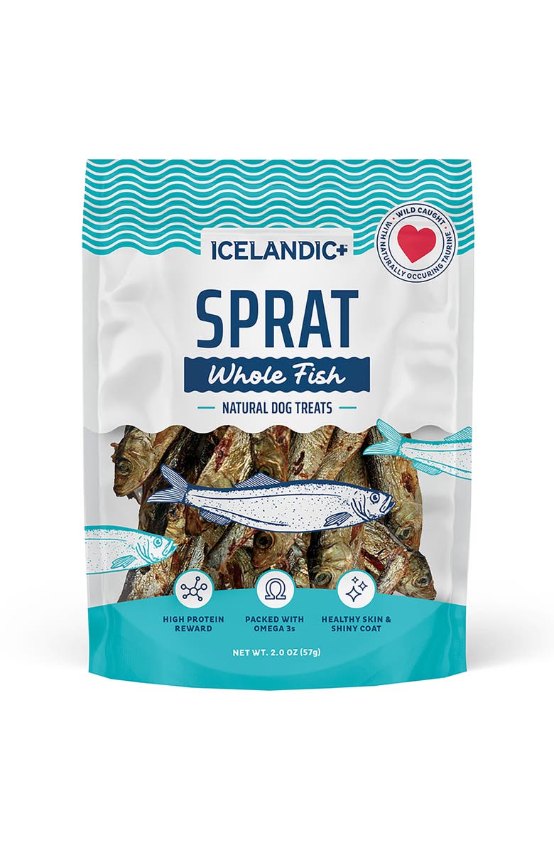 ICELANDIC+ Whole Fish Sprat 2oz Bag Crunchy Dog Treats, Main, color, 