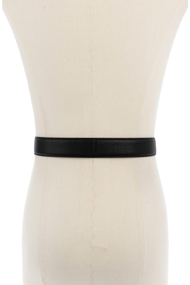 Crystal Eagle Buckle Leather Belt, Alternate, color, BLACK ANTIQUE BRASS
