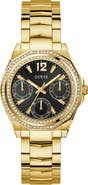 GUESS Crystal Bezel Chronograph Bracelet Watch, 36mm
