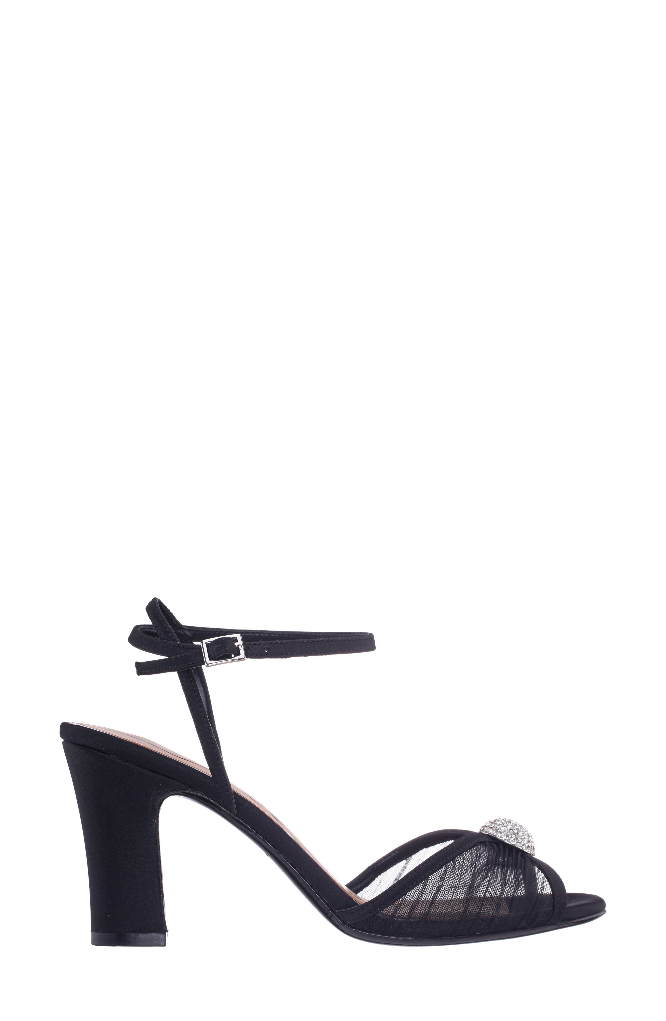 Nina Allyce Ankle Strap Sandal, Alternate, color, Black