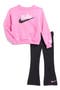 Kids' New Impressions Crewneck Top & Flared Leggings Set