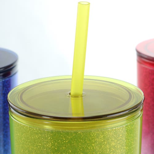 Gibson Home Rainbow Blast 4 Piece 21 Ounce Sparkly Tumbler Set In Blue