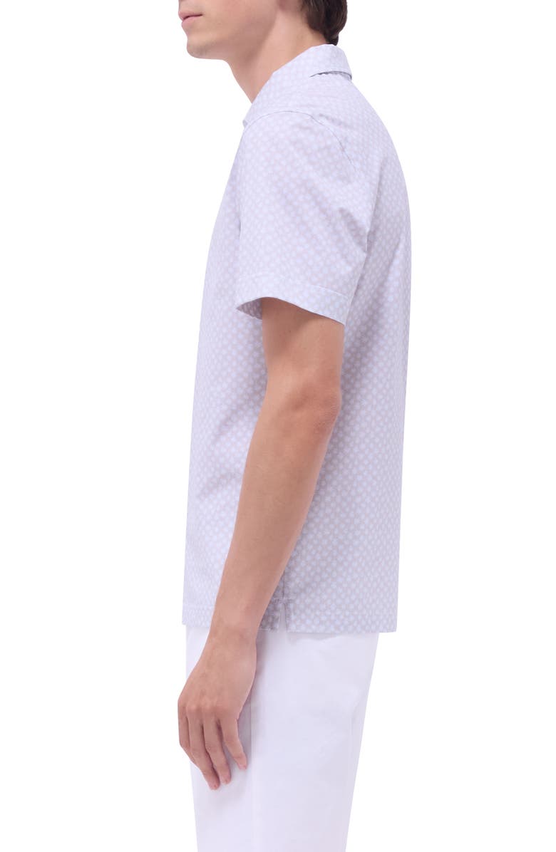 Bugatchi Victor OoohCotton<sup>®</sup> Palm Tree Print Polo, Alternate, color, Sand