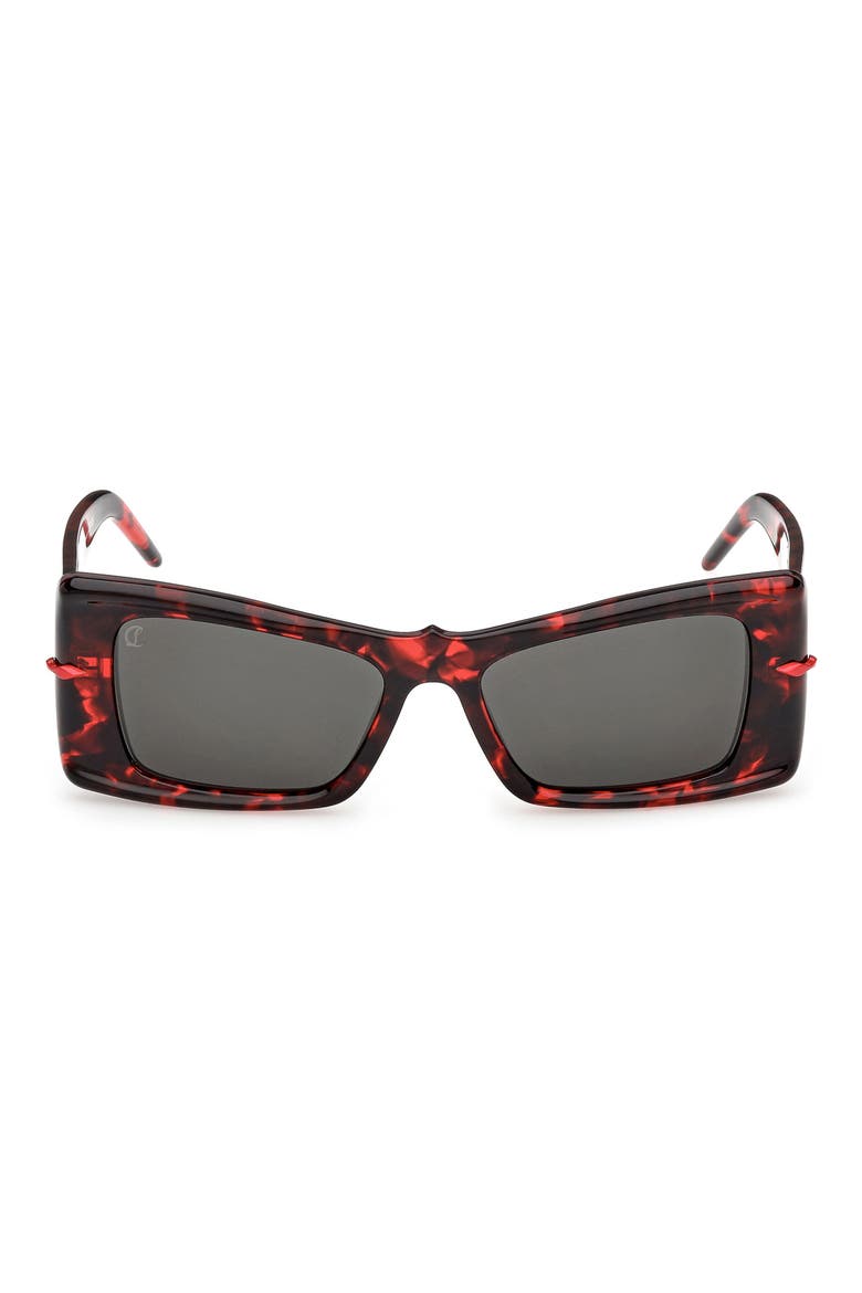 54mm Butterfly Sunglasses, Main, color, RED HAVANA / GOLD / ZEISS