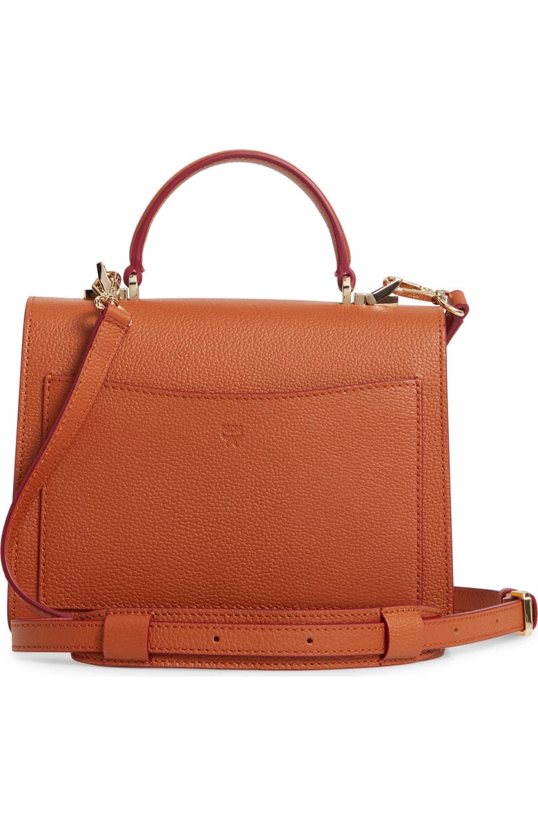 MCM Patricia Visetos Coated Canvas & Leather Block Satchel, Alternate, color,