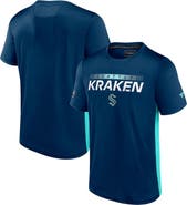 FANATICS Men's Fanatics Branded Deep Sea Blue/Light Blue Seattle Kraken Authentic Pro Rink Tech T-Shirt