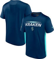 FANATICS Men's Fanatics Branded Deep Sea Blue/Light Blue Seattle Kraken Authentic Pro Rink Tech T-Shirt