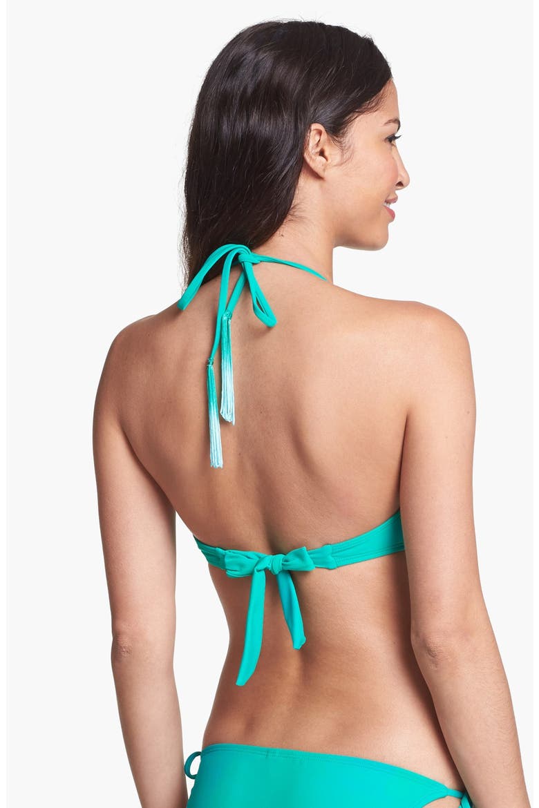 Fringed Bikini Top, Alternate, color, EMERALDINE