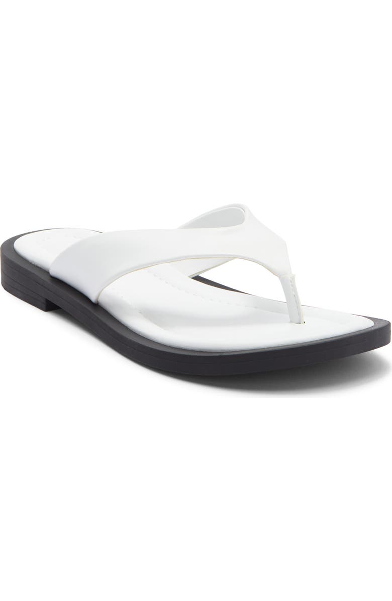 NORDSTROM RACK Coco Flat Sandal, Main, color, White