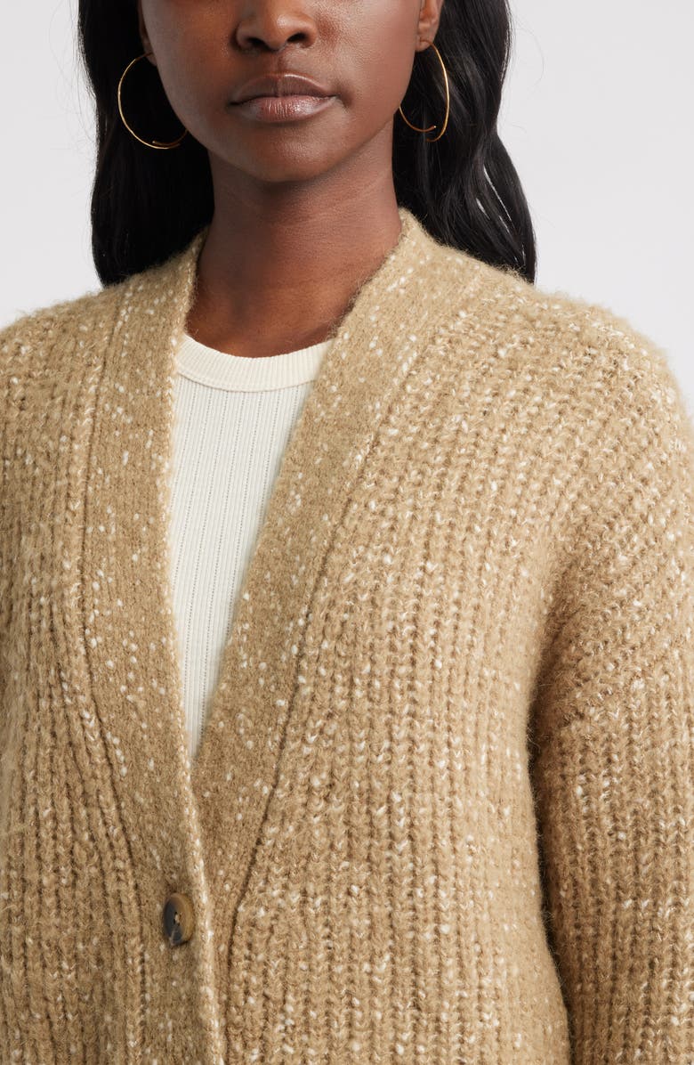 Treasure & Bond Oversize Nubby Cardigan, Alternate, color, Tan Lead Combo