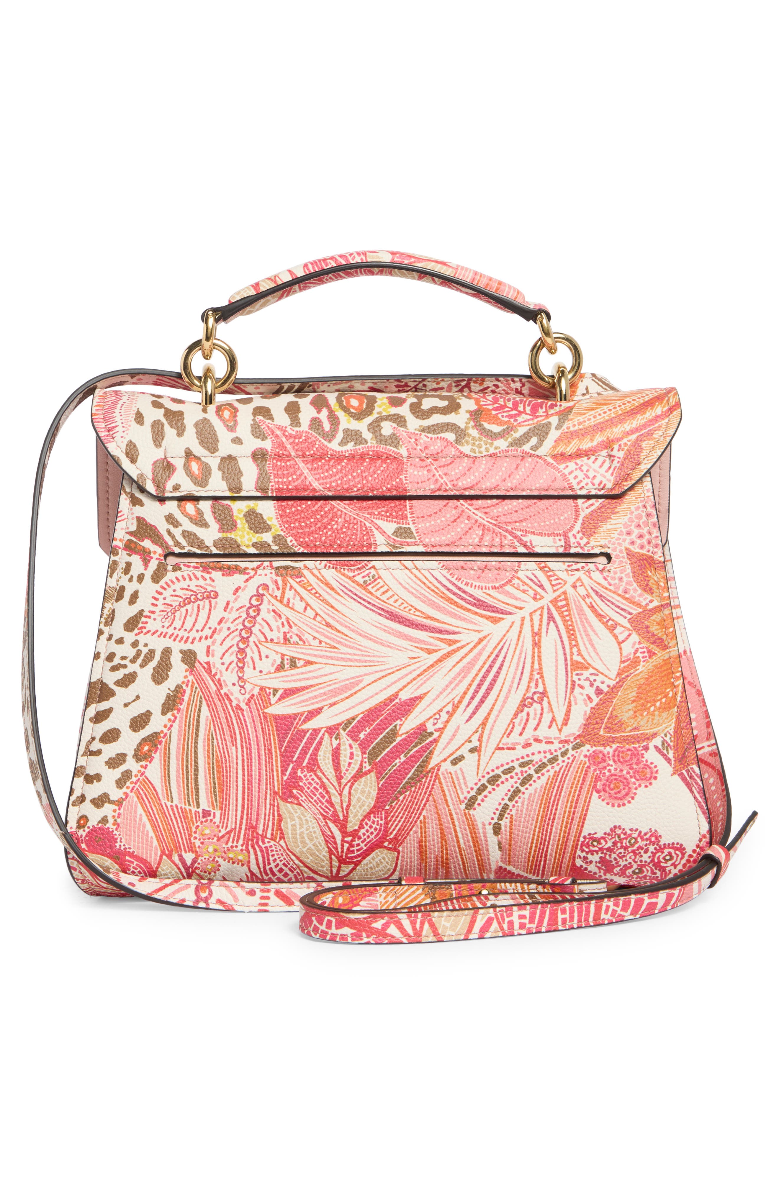 FERRAGAMO Margot Gancio Leather Handbag, Alternate, color, Pink Multi