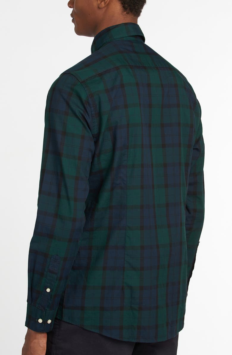 Barbour Wetherham Tailored Fit Plaid Flannel Button-Down Shirt, Alternate, color,