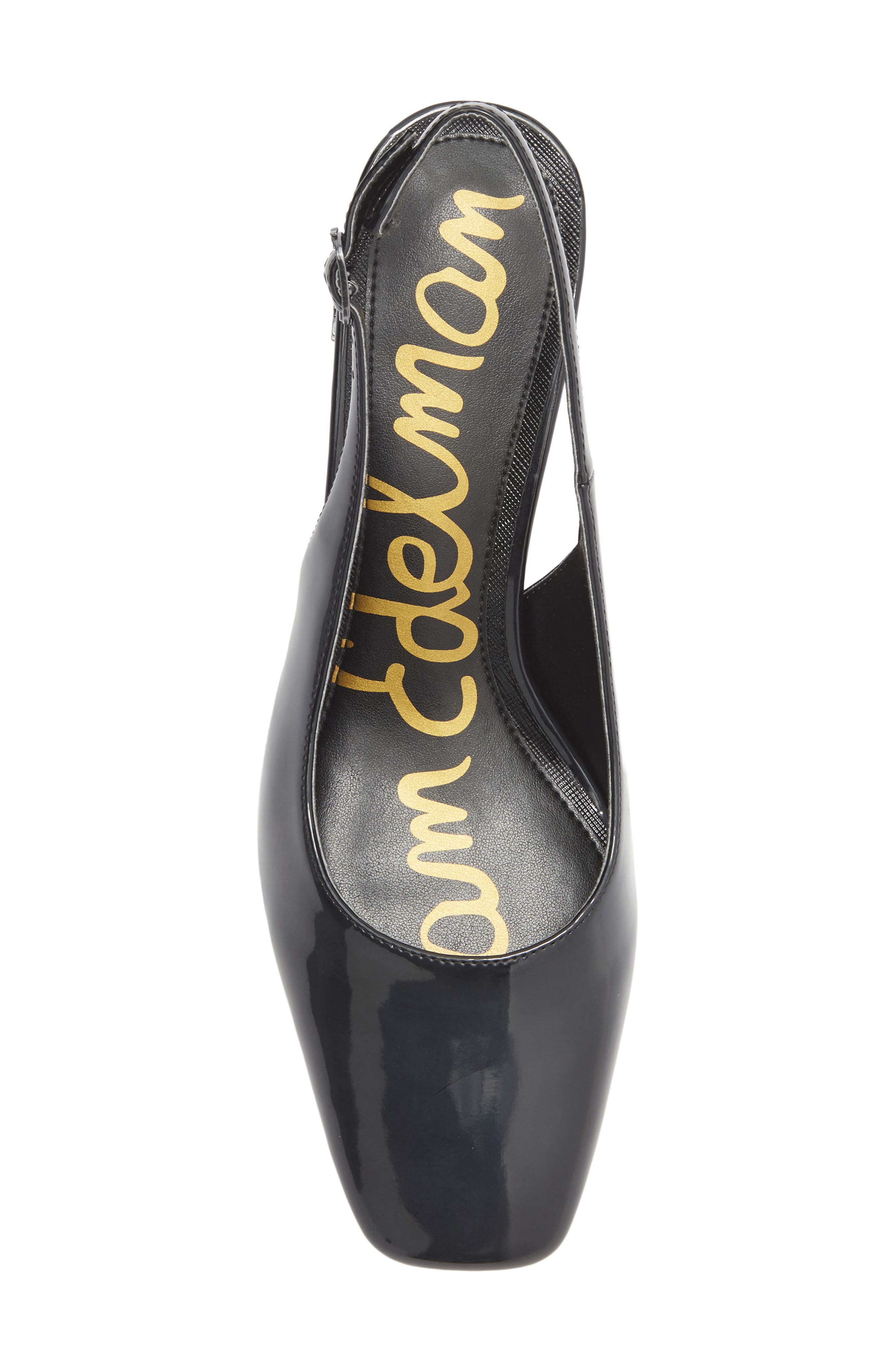Sam Edelman Terra Slingback Pump, Alternate, color, Black/ Black Patent