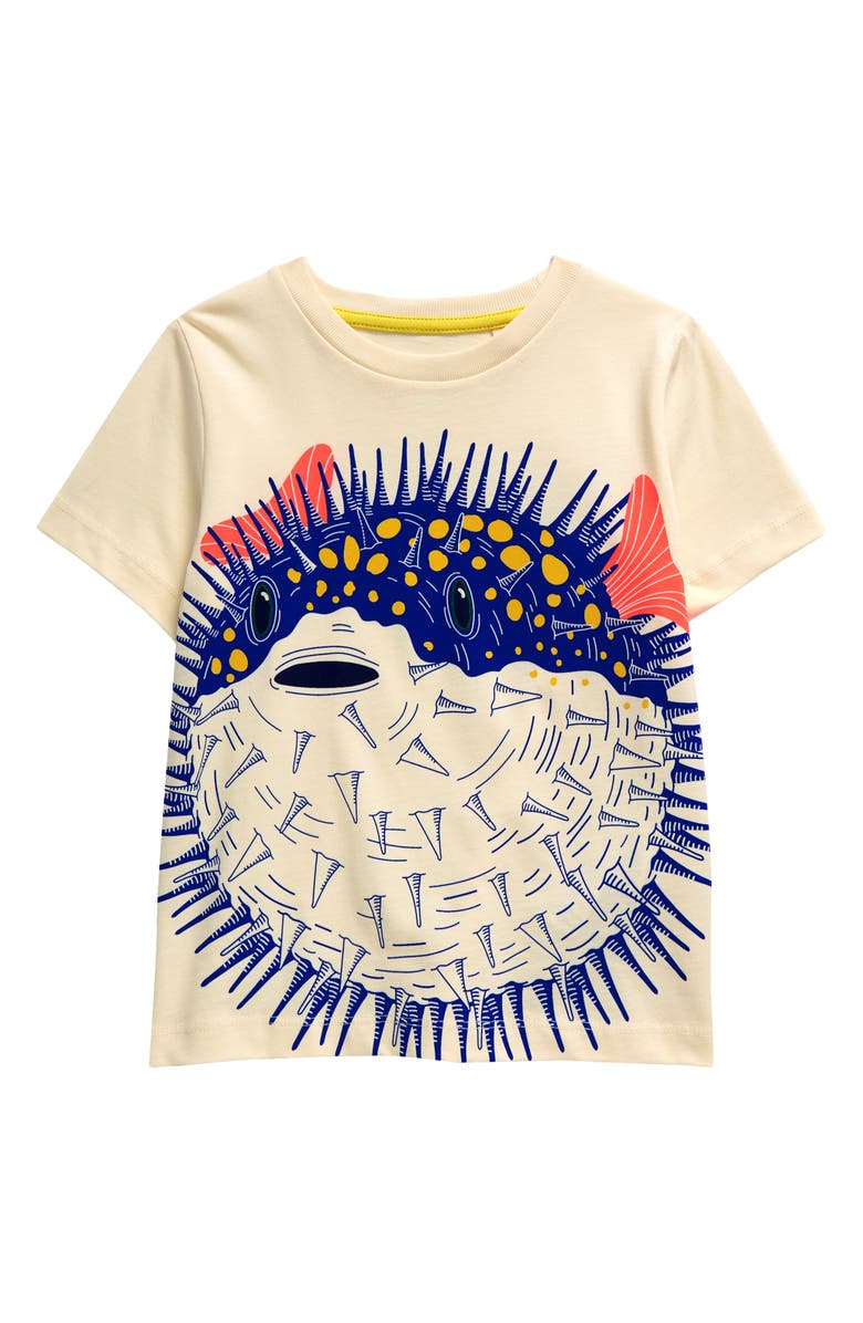 Mini Boden Kids' Pufferfish Graphic T-Shirt, Main, color, 