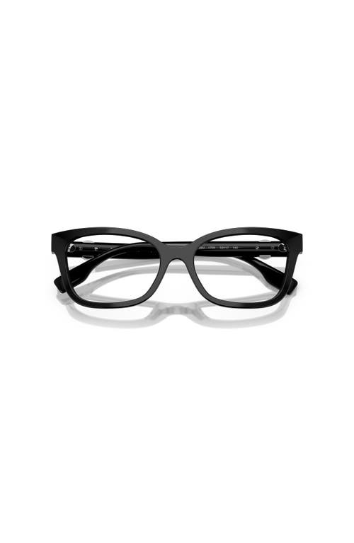 Tory Burch 49mm Square Optical Glasses In Black