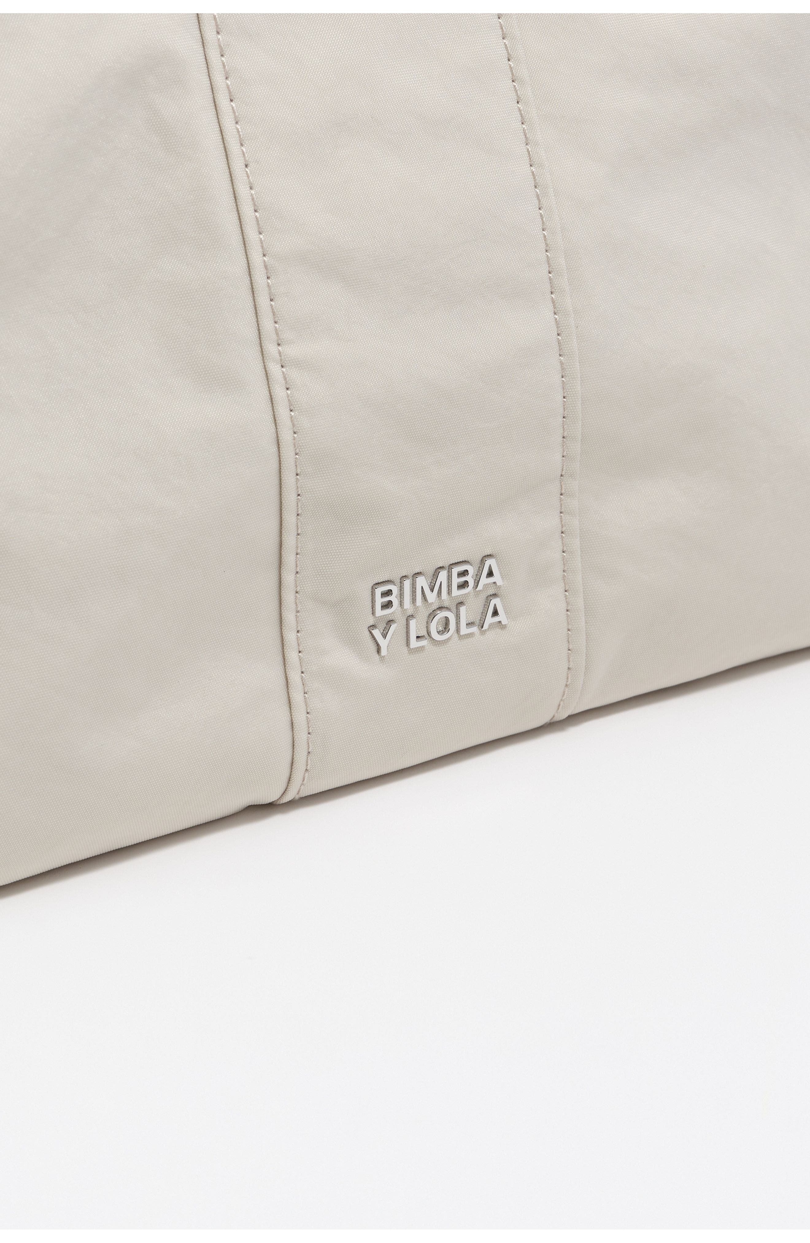 Bimba y Lola Medium Nylon Trapezium Make-Up Case, Alternate, color, Stonewhite